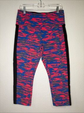 Ruby Ribbon retired Fast Track capri leggings stretch cotton bright camo XL